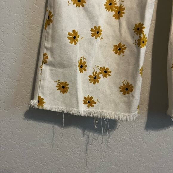 Reformation Fawcett Wide Leg Cropped High Waist Jeans Daisy Dazed White 30 - Picture 5 of 12